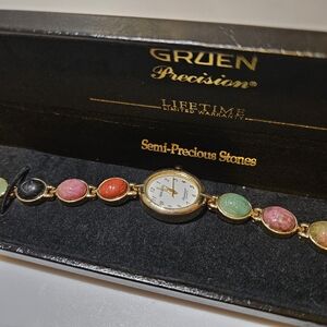 Precision By Gruen Women's Semi-Precious Stone Watch